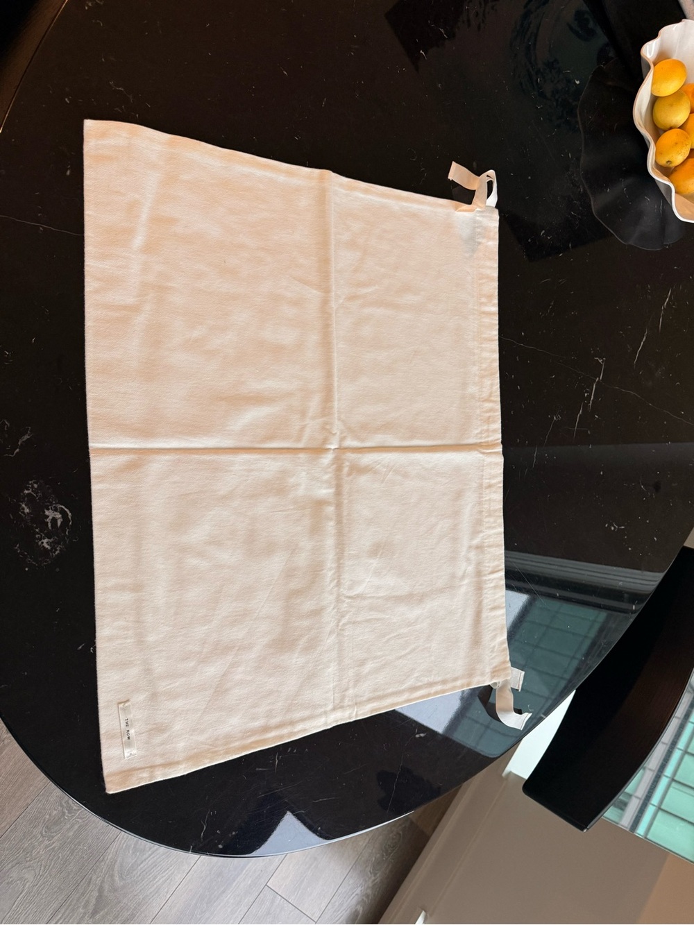 The Row Cream Cotton Napkin with Label